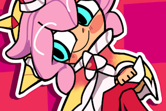 draw a cartoon pfp or portrait of an oc or fanart