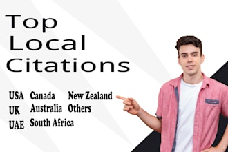 do local SEO USA, UK, canada and other citations and nap directory submissions