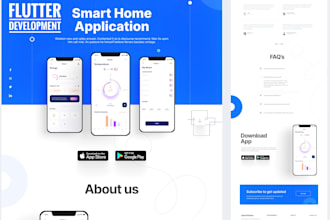 develop custom flutter app for android and ios