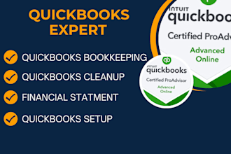 do setup, bank reconciliation, clean up, and bookkeeping in quickbooks online