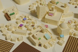 create a low poly city map for your game with zero ai