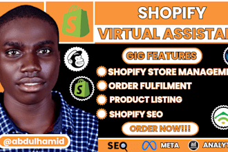 shopify virtual assistant shopify dropshipping store manager or marketing expert