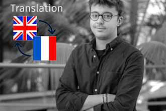 translate your text from english to french and french to english