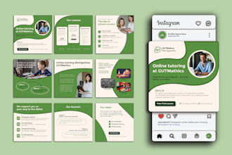 design instagram carousel, linkedin carousel, or youtube banner
