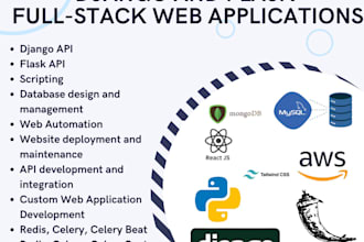 be your full stack python django and flask developer