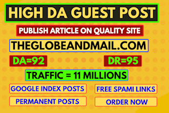 write and publish news article on high da guest post backlinks, SEO guest posts