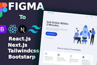 create professional figma to reactjs nextjs conversion