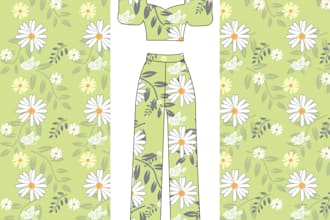 design repeated seamless patterns for fabric textile print