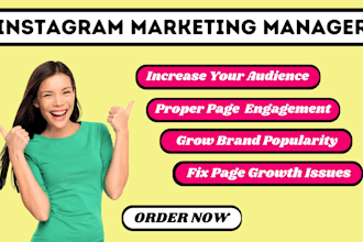 manage and marketing instagram brand pages, grow business audience