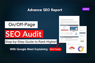 do on and off page SEO audits with live google meet review