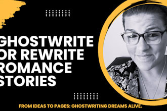 ghostwrite or rewrite romance novel