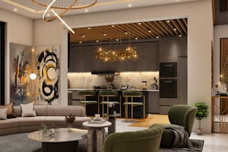 3d render professional interior, exterior and commercial