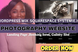 design wordpress photography websitephotography landing page videography website