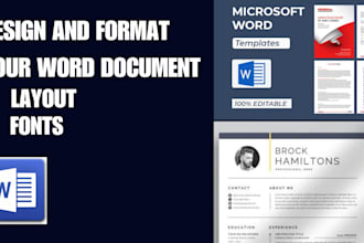 design and format your ms word assignments and reports quickly