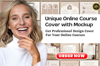 design online course cover digital product mockup ecover bundle in 24 hrs