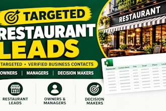 provide targeted restaurant leads with verified owner contacts