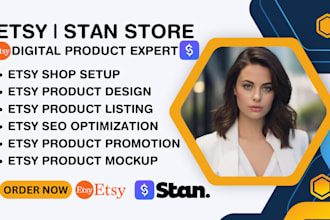 setup etsy shop digital planner products etsy stan store digital product listing