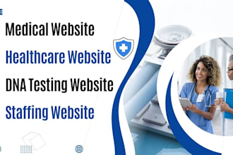 design dna testing website, drug testing, healthcare staffing, medical website