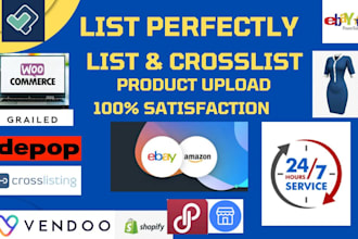 list product on poshmark, ebay, etsy, vinted, depop,  whatnot and grailed