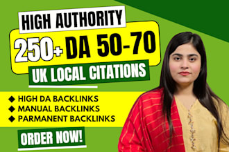 create high da uk local citations and business directories
