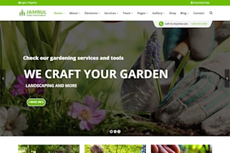 create gardening, landscaping, plants, and farming wordpress website