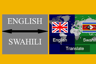 perfect provide english to swahili translation or swahili to english translation