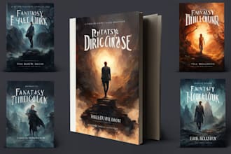 do fantasy book cover, thriller book cover design