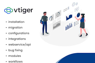 do vtiger CRM customization, integration, migration and automation