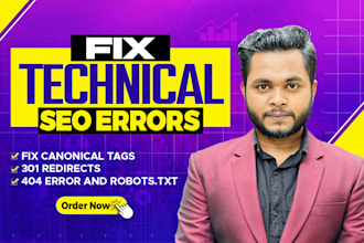 do technical SEO fix, broken links, canonical tags, and speed optimization
