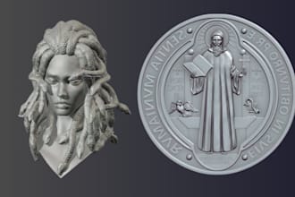 do 3d bas relief, cnc engraving, pendant coin, wall plaque stl printable 3d logo