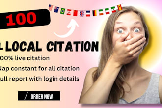 global local SEO 100 all country citations for your business