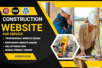 design a high converting construction website for contractors and builders