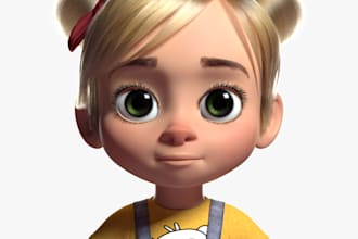 do 3d character modeling cartoon character for game or animation