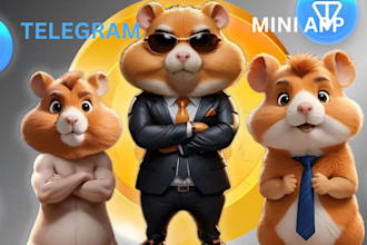 create telegram mini app and bot, hamster kombat, tapswap game on ton solana evm