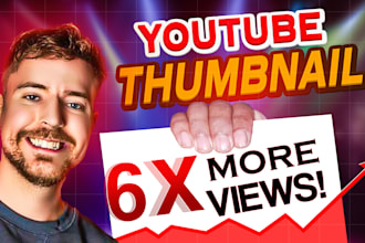 design attractive unique clickbait youtube thumbnail design