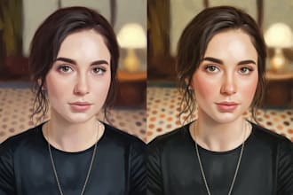 draw any photo as a realistic digital oil painting portrait