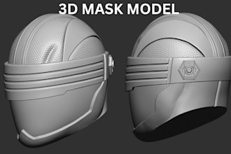 sculpt 3d mask 3d helmet helmet 3d cosplay mask weapon model for 3d printing