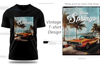 create unique custom vintage t shirt design and clothing