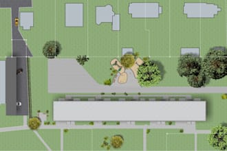 create detailed site plan drawing