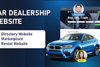develop car dealership website, automobile marketplace, car sales rental website