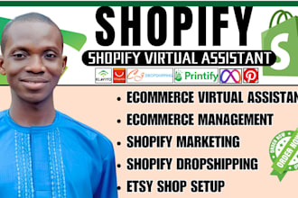 be ecommerce shopify dropshipping store VA shopify dropshipping store manager