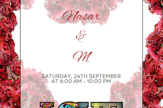 design invitation, wedding, birthday and greeting card