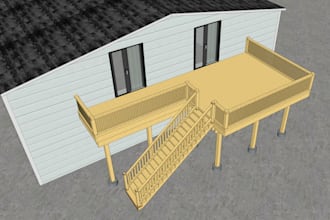 provide professional deck addition drawing set for permit