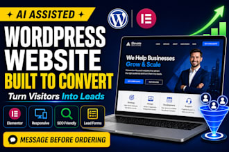 build or redesign conversion focused wordpress website with elementor