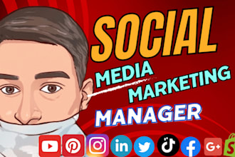 be social media marketing manager, digital ads posts design banner, media buyer