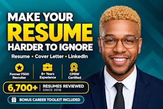 write your professional ats resume, cover letter, and linkedin