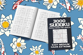 design crossword, sudoku, and puzzle book layouts for publishing
