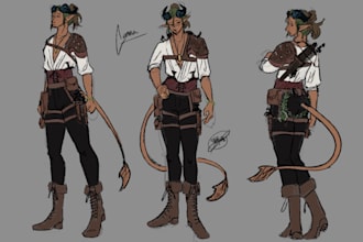 create a reference sheet for your original characters