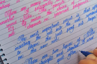beautifully handwrite your study notes, letters, and documents