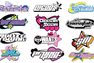 create a custom y2k streetwear logo design